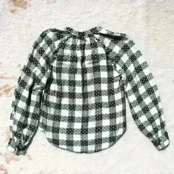 PILCRO Long Sleeve Lightweight Breezy Embroidered Button Up Mandarin Collar XS - Picture 11 of 12